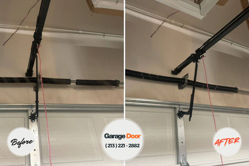 Before and after: garage door repair 65336